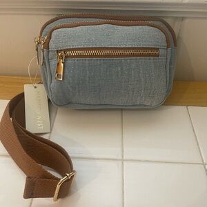 Denim belt bag